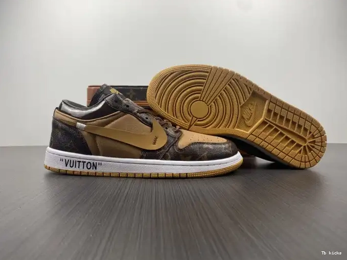 Rep TBK x Jordan OW Off-Louis 1 LOW Air AJ1 0504